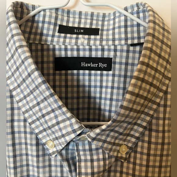 HAWKER RYE “SLIM”FIT LONG SLEEVE SHIRT W/Button cuffs   Size Large Slim - Picture 4 of 5